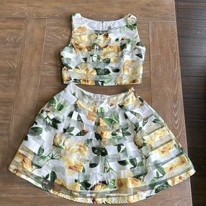 Two piece skirt set